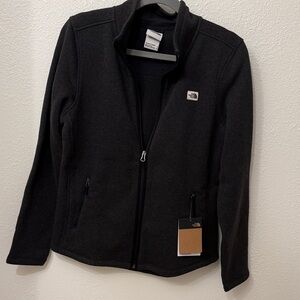 The North Face Women’s Charcoal Gray Full-Zip Fleece Jacket Sweater Medium NWT